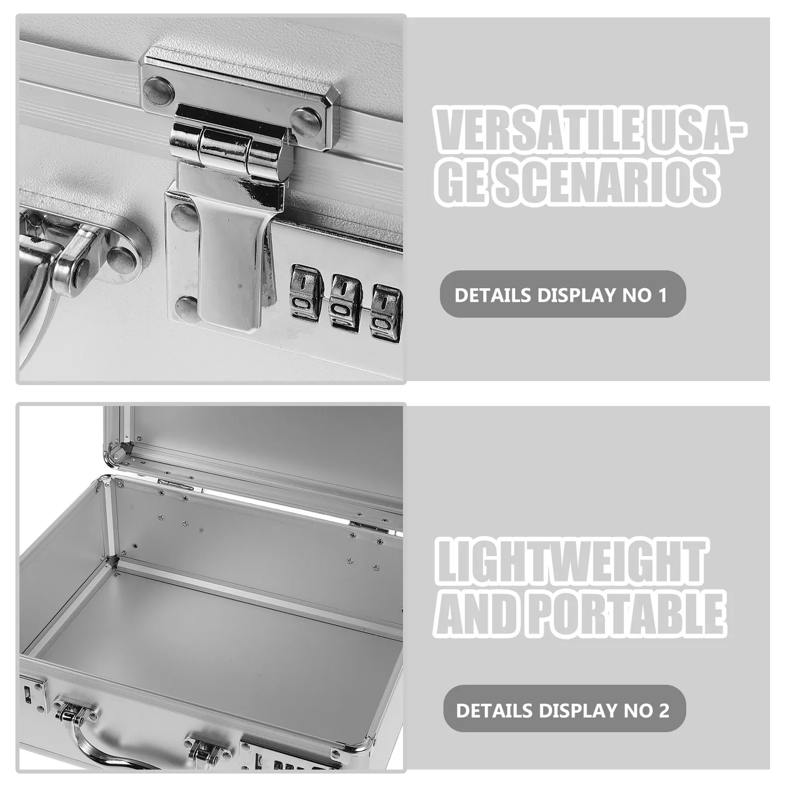 Aluminium Alloy Large Lockable Medicine Box Portable Organizer Storage Case Emergency Cabinet Carry Handle