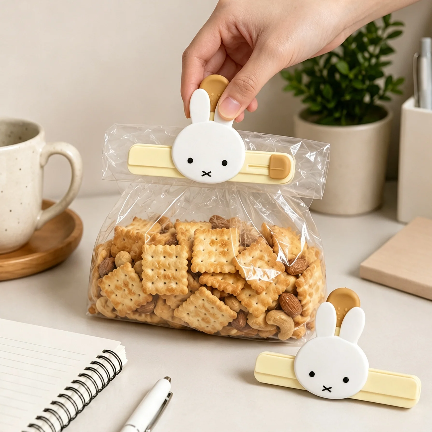 Kitchen Room Gadgets - Clip Sellador de Bolsas Miffy Rabbit,