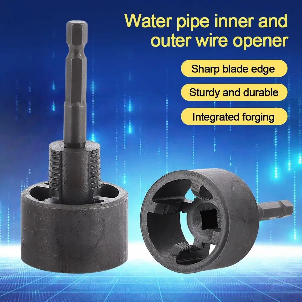 

4/6 Points Pvc Pipe Threader Multifunction Plumbing Tool Internal and External Thread Opener Durable Waterpipe Tapping Tool