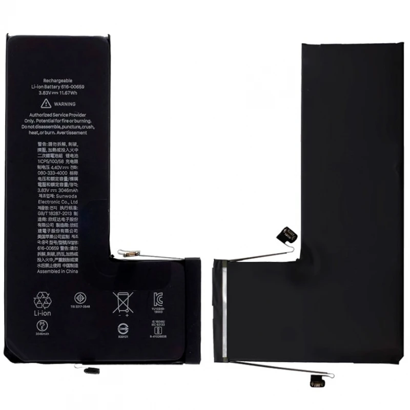 Battery 616-00659 for APPLE IPHONE 11 PRO 3046 mAh large capacity internal # Apple iPhone 11 Pro (A2215, A2217, A2160)