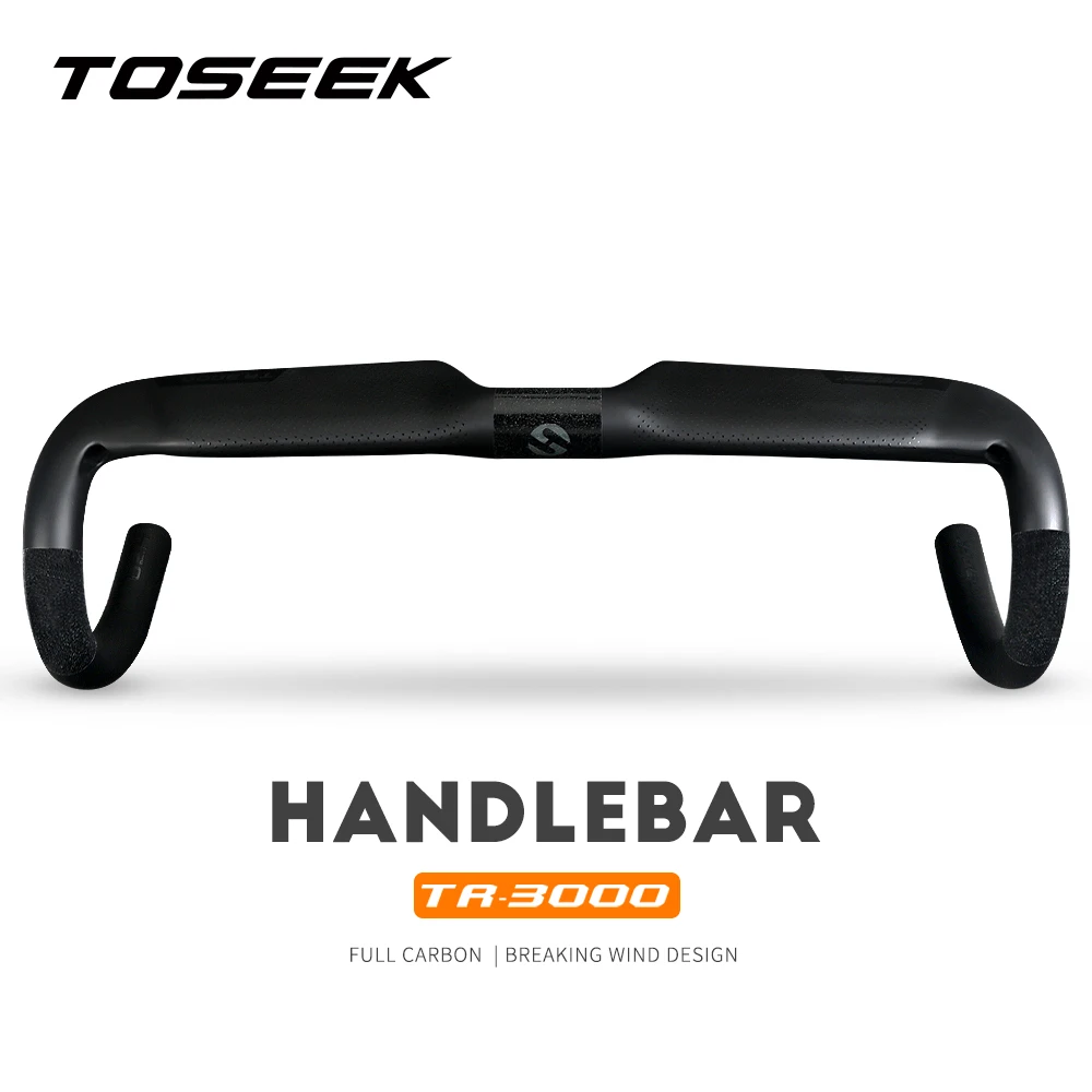 TOSEEK Bike Carbon Road Handlebar TR-3000 UD Matt Bicycle Handle Bar Ultra Light Integrated Handlebars