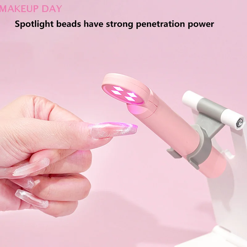 Mini lámpara secadora de uñas de mano, luz LED UV para curar todos los esmaltes de Gel, recargable por USB, máquina de manicura de secado rápido, herramienta de uñas