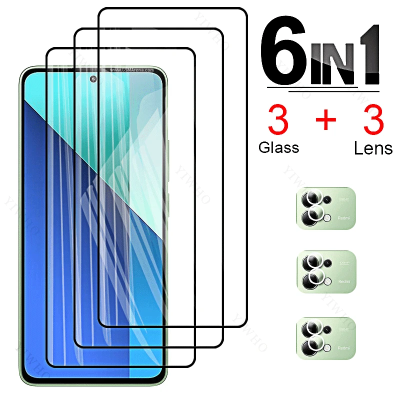 Protective Glass for Xiaomi Redmi Note 13 4G 5G Tempered Glass Redmi Note 13 12 11 10 9 Pro Screen Protector HD Phone Lens