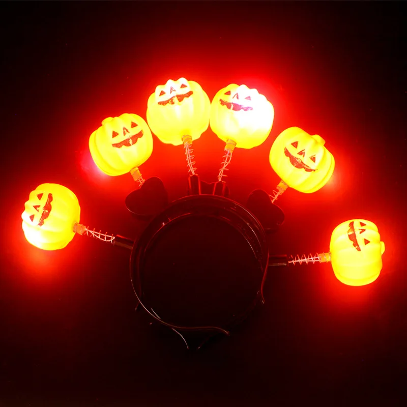 15pcs LED Light Up Headband Pumpkin Skull Eyeball   Gifts Party Bar    Girl     Christmas Decoration