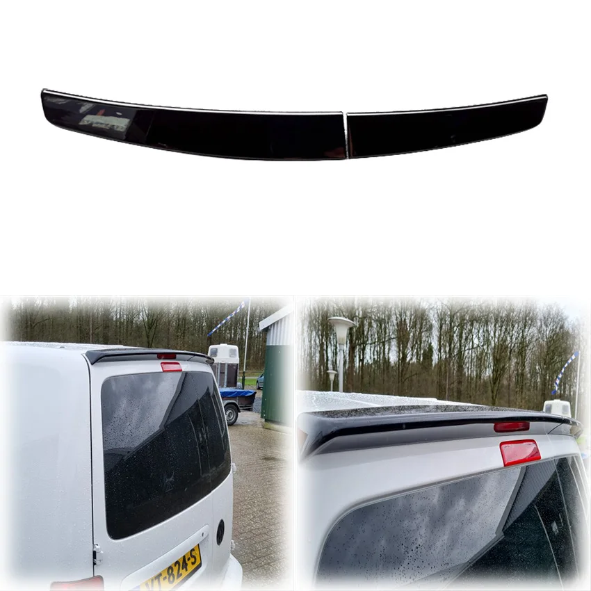 2005-2018 Dla VW Volkswagen Caddy Podwójne drzwi Tylny bagażnik Spoiler Pokrywa Skrzydło Samochód Wysokiej jakości ABS Gloss Black Carbon Look White
