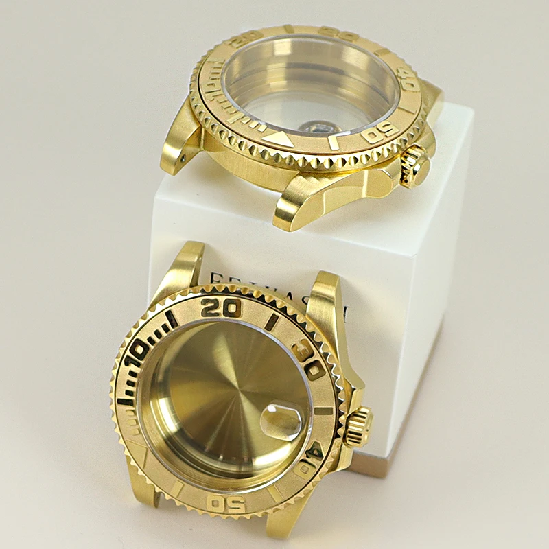 مناسبة لعلبة الساعة المطلية بالكهرباء NH35 موديل يخت المعدل، من الفولاذ المقاوم للصدأ 316L، متوافقة مع حركات NH36/Miyota8215