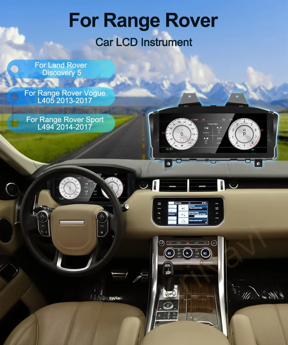 

12.3" Lcd Dashboard Display For Land Rover Range Rover Sport 2014-2017 Odometer Speedometer Virtual Cockpit Digital Instrument