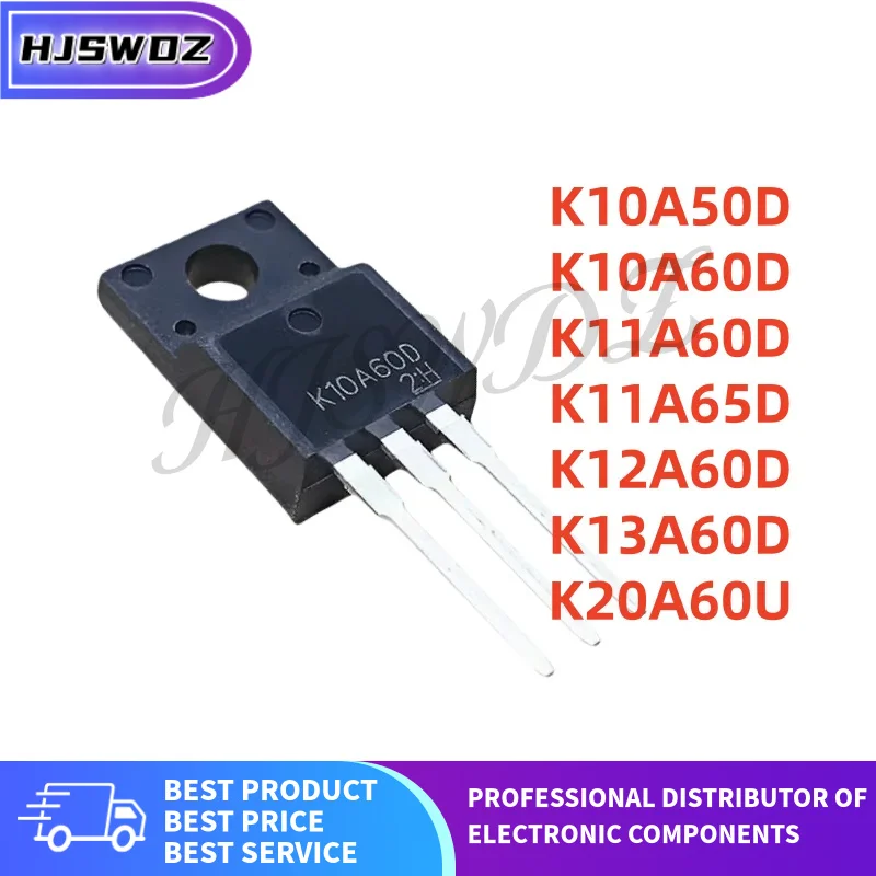 10 unids/lote K10A50D K13A60D K10A60D K11A60D K11A65D K20A60U K12A60D TO-220F tubo MOSFET en Stock