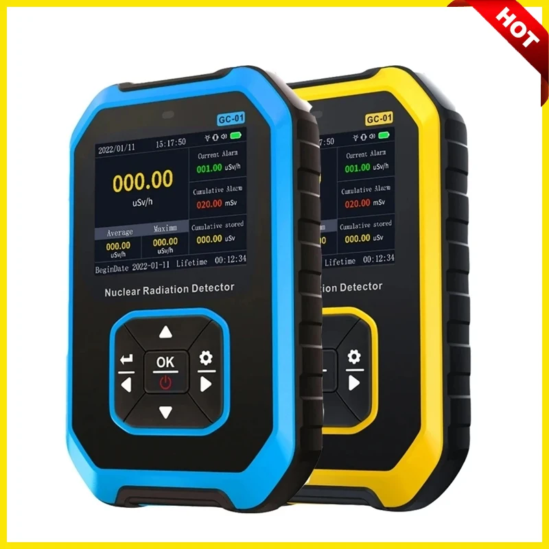 FNIRSI GC-01 Geiger counter Nuclear Radiation Detector X-ray γ-ray β-ray Radioactivity Detector Personal Dosimeter Rechargeable