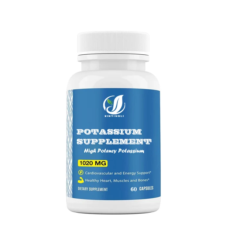 Potassium Supplement, 1020 Milligrams, 60 Capsules, Vegetarian Capsules, Non GMO, Gluten Free