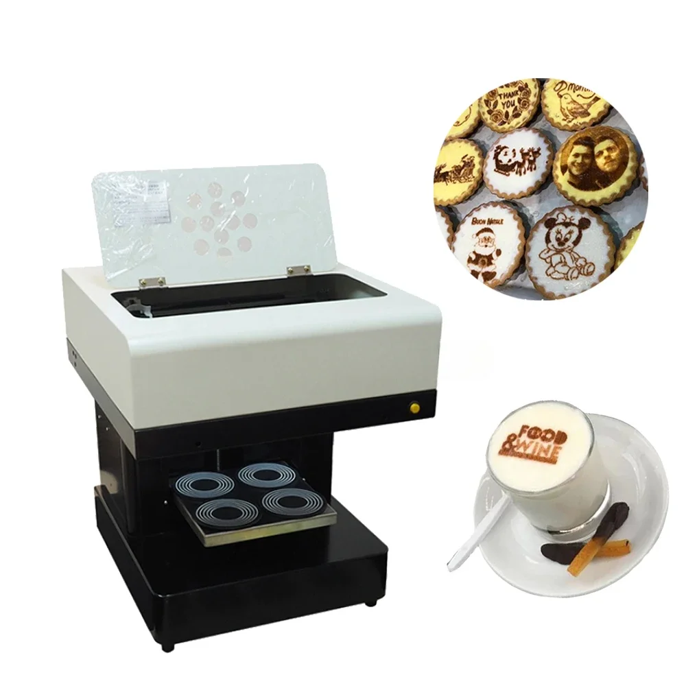 Easy to operate food coffee cake chocolate printing machine