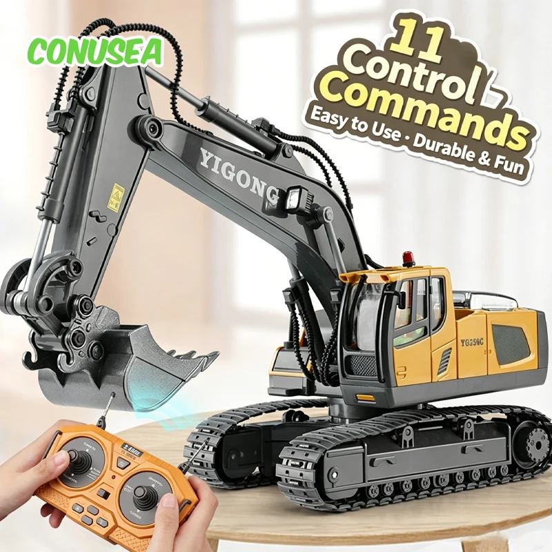 Remote Control Car RC Excavator Bulldozer Truck Toys for Boy 2.4G Dumper Construction Engineering Vehicle tractor Crawler Toys