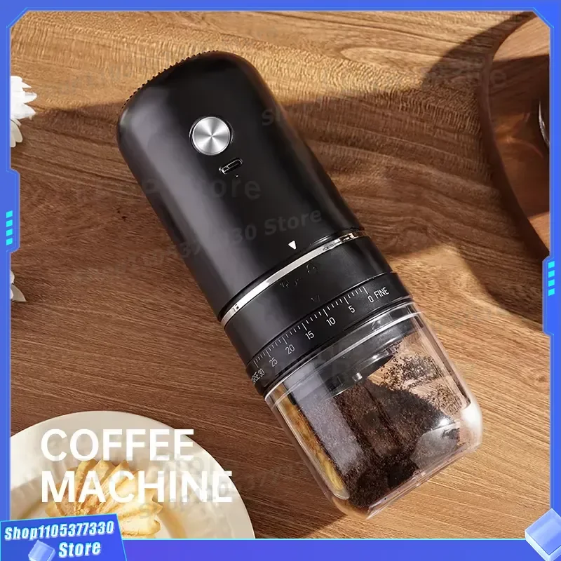 Portable Electric Coffee Grinder Automatic Ceramic Core Steel Blade Spice Mill for Home Travel Picnic Bean Grinding Machine