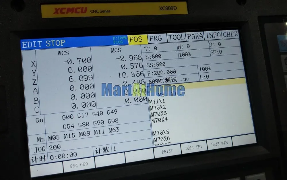 XC809D 3~6 Axis USB CNC Control System Controller Support FANUC G-code Offline Milling Boring Tapping Drilling Feeding