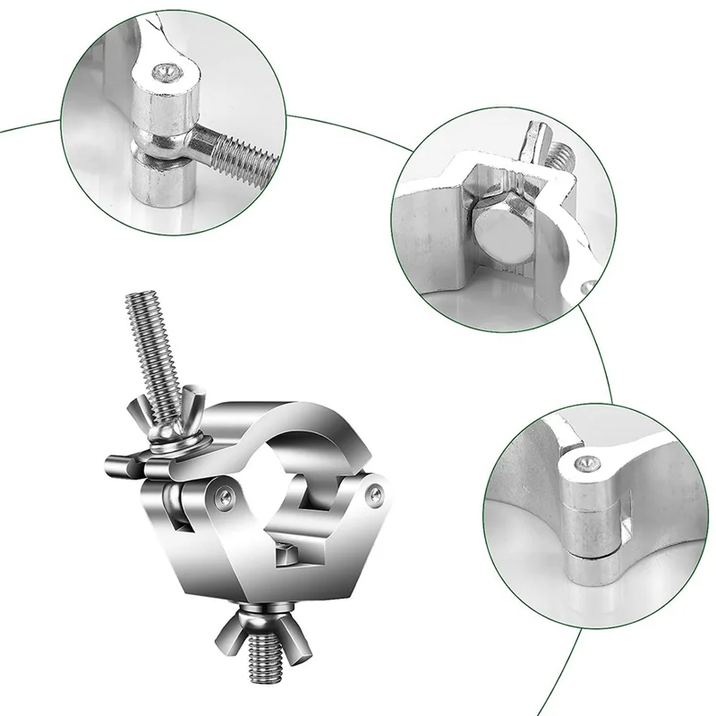 ABWP-4Pack Stage Lights Clamp Aluminum Alloy Truss Light Clamps For Tube / Pipe OD 28Mm-36Mm For Par Lights Spot Lights