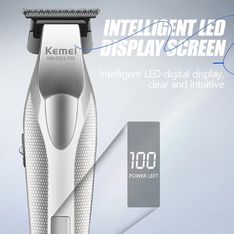 Kemei S3 1798 3023 T402 Professional Hair Clipper Kit for Men DLC Blade Full Metal with Base Charger Hair Cutting Trimmer Shaver
