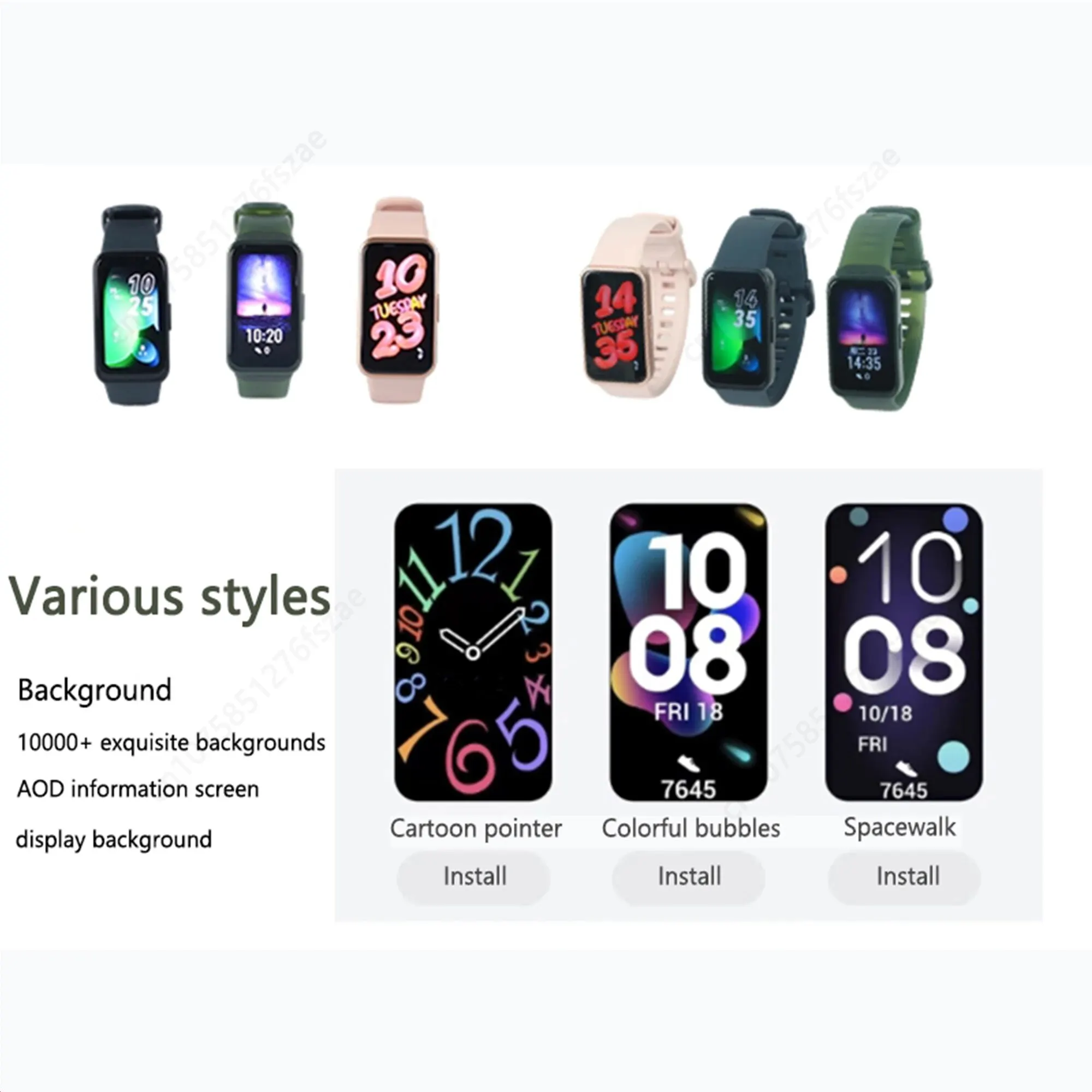 2023 Nieuwe originele HUAWEI Band 8 Smart Band All-day Blood Oxygen 1.47 ''AMOLED Scherm Hartslag Smartband 2 weken batterijduur