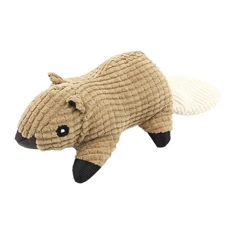 Squirrel Dog Chew Toy Puppy Teething Toys With Squeaker Enrichment Toys Stuffed Animal Dog Toy For Training Indoor