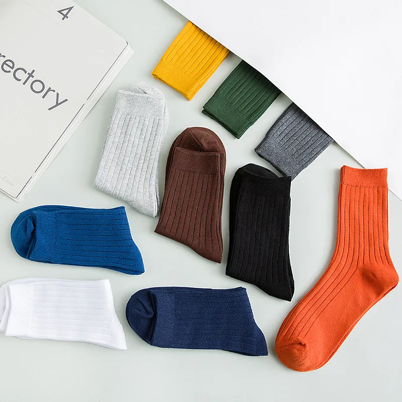 Bunte männer Socken Lange Socken für Männer Männlichen Hohe Qualität Baumwolle Knitteds Atmungsaktive Crew Socken Atmungs Business Socken 1 paar