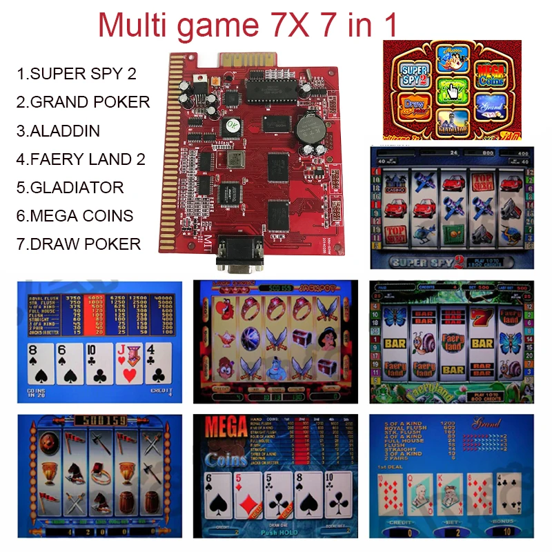 

7X in 1 for Slot Game Machine 40-96% Win Rate