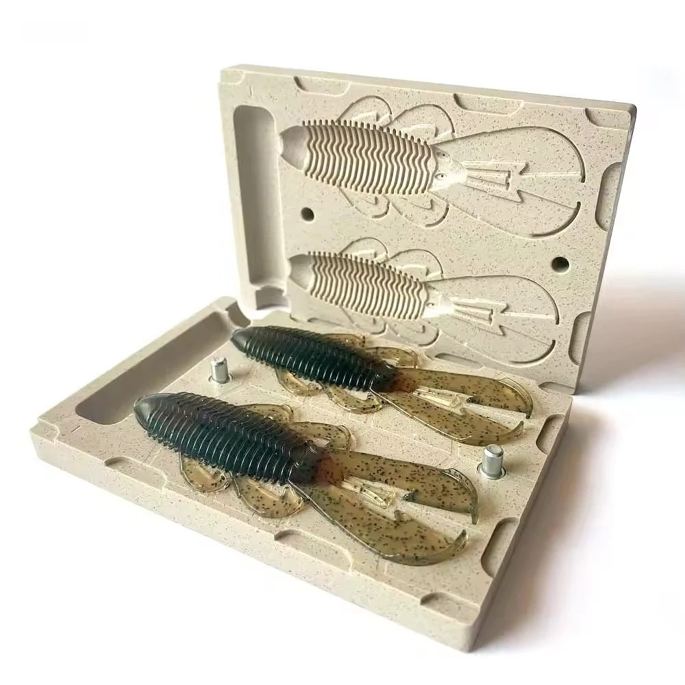 OEM Die Casting Aluminum Swimming Lure Swing-Type Injection Mold Soft Plastic Artificial Bait Mold Fishing Lure CNC Die-Casting