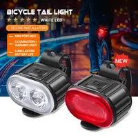 Front Rear Bike Lights Rechargeable Bicycle Cycling USB Flashlight for Bicycle Lighting Front/Rear/Set Bike Lantern Accessories