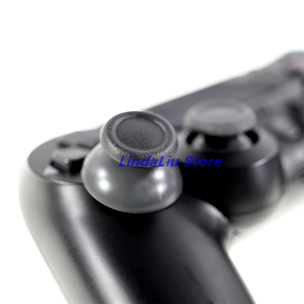 PS4 컨트롤러용 교체용 썸스틱 2개, PS4 오리지널 조이스틱 캡 수리 부품용 아날로그 썸스틱