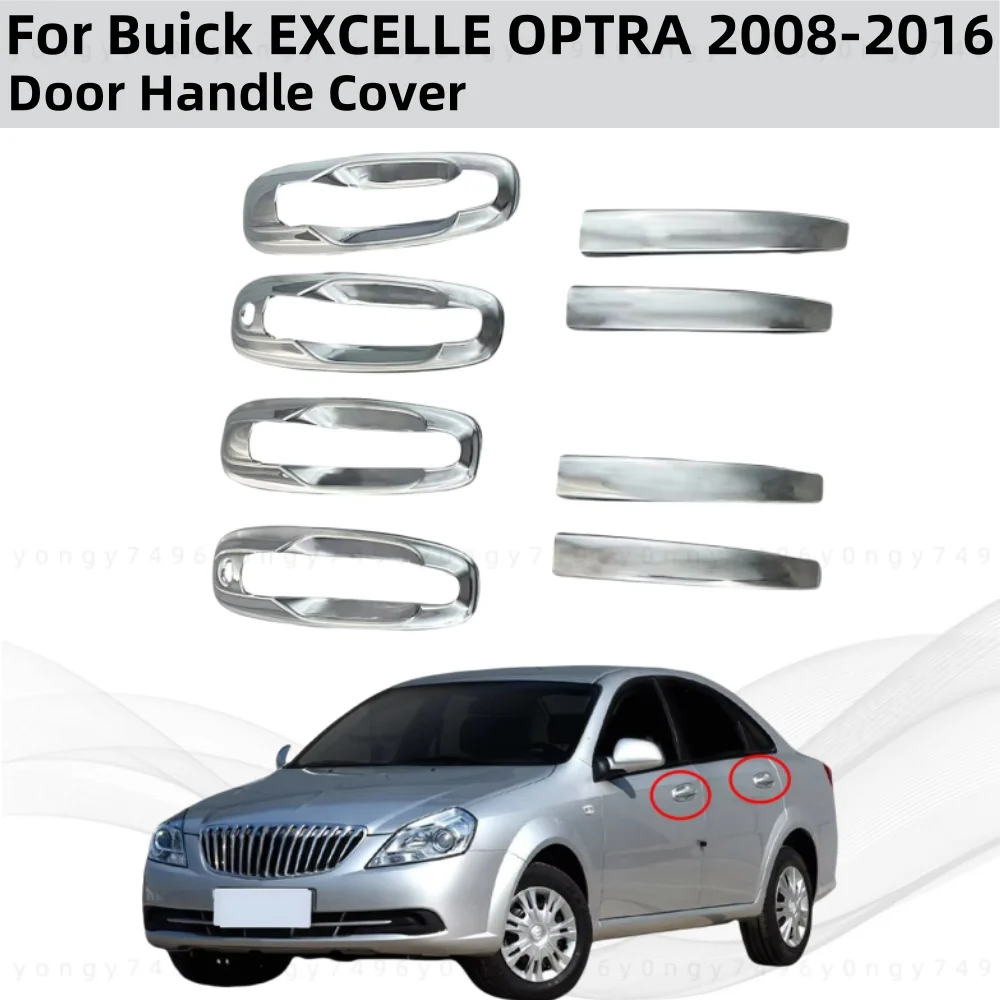 Chrome Retrofit Car Accessory Door Handle Covers Trim Paste Style For Buick EXCELLE OPTRA 2008 2009 2010 2012 2016 Bowl Cover