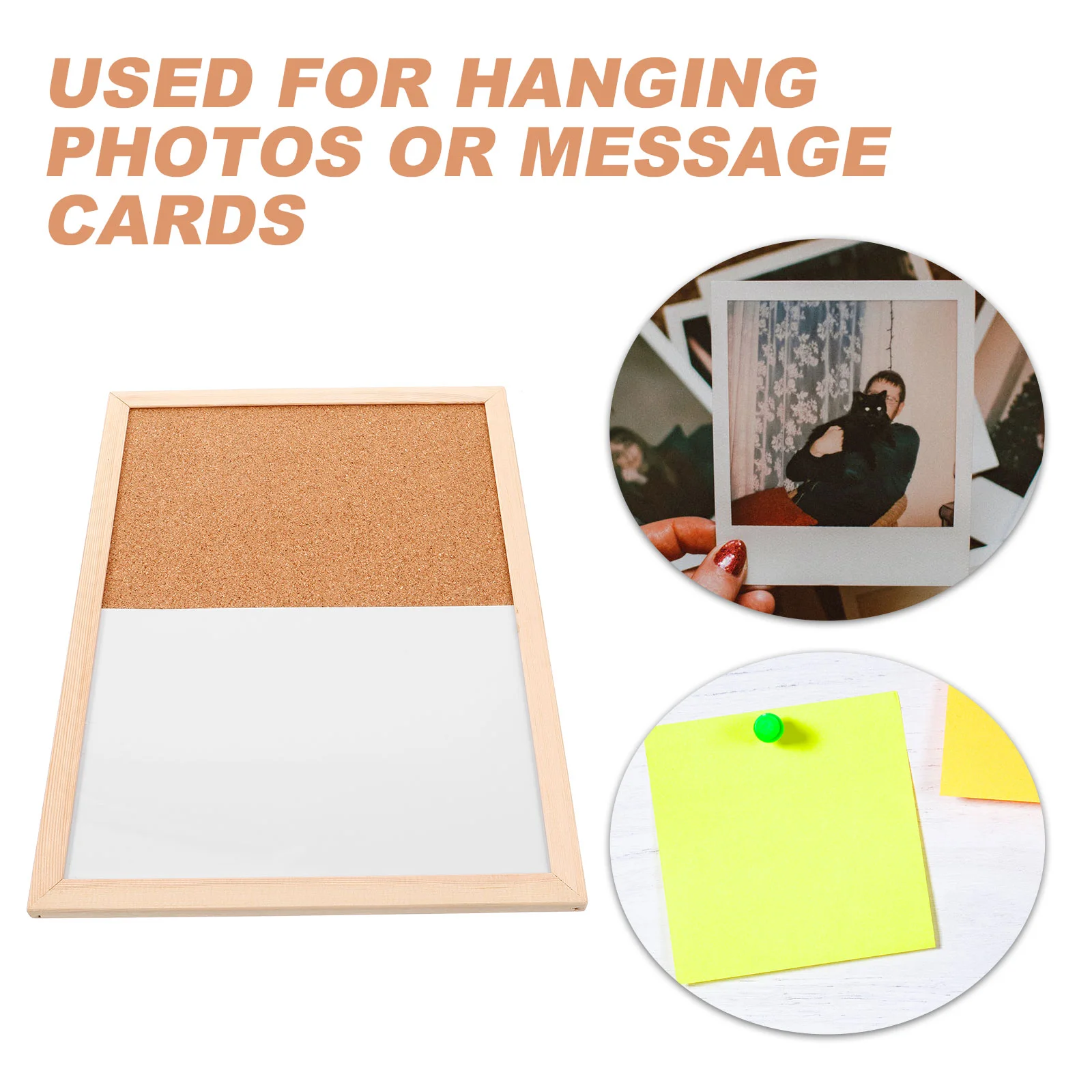 Message Board Home Display Cork Magnetic Bulletin Single Sided Notice Whiteboard Iron Photo