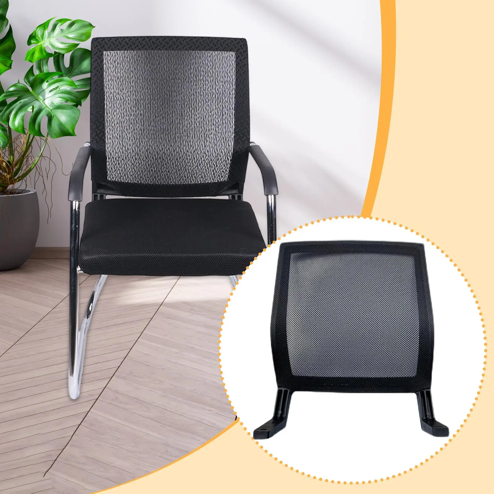 Almofada de Suporte Lombar em Tela para Cadeira de Escritório - Ergonômica, Respirável e Confortável para Casa