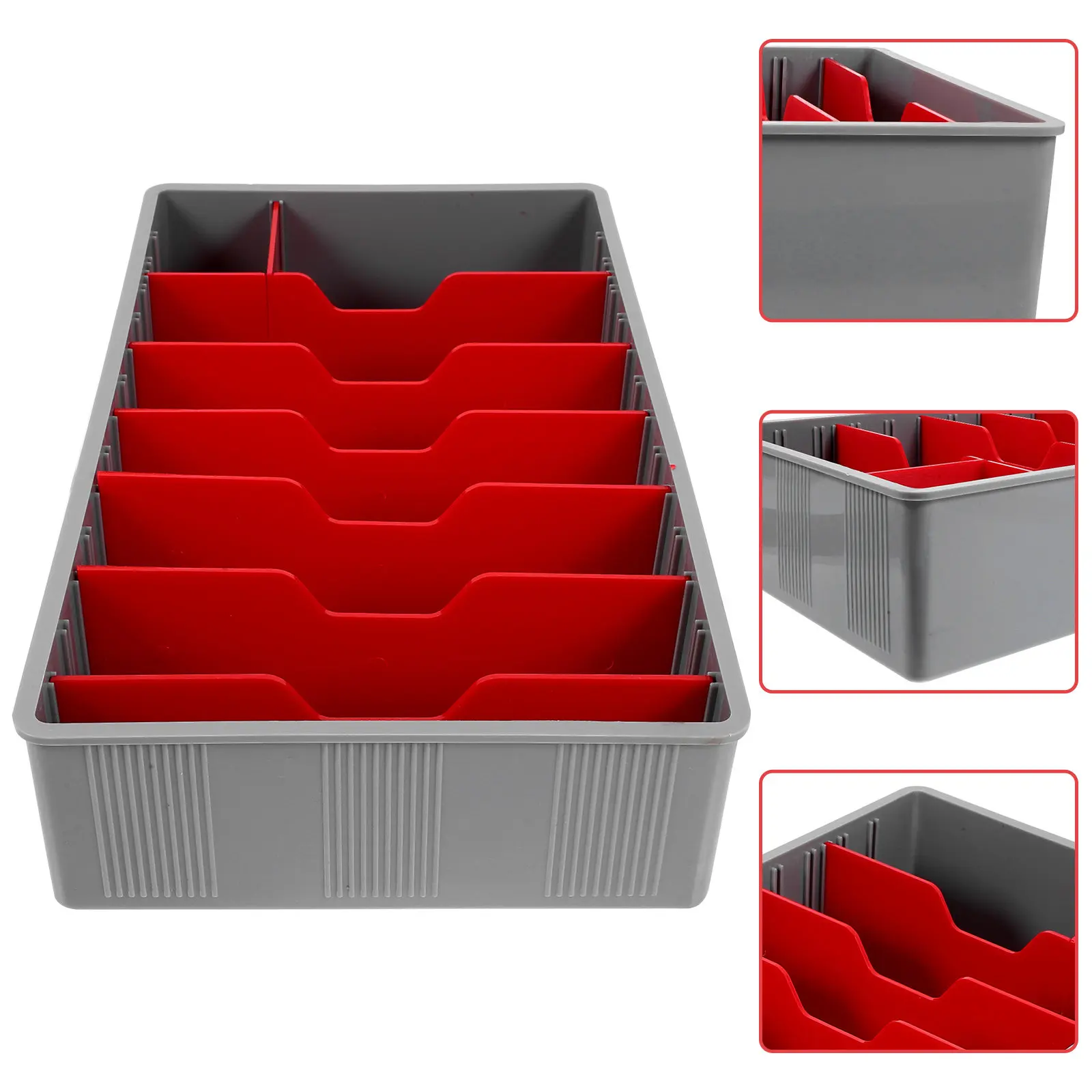 

Five-Grid Cash Register Drawer Tray Polished Smooth Surface Organized Money Storage Box for Shops Classrooms Small Business