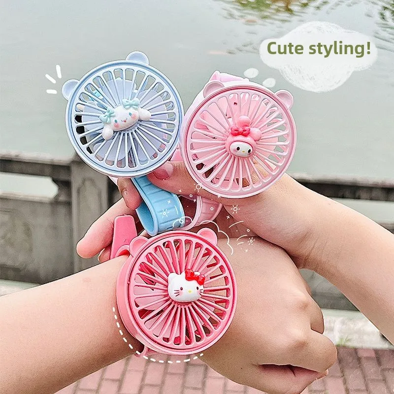 

Kawaii cartoon character Yugui dog cute super cute watch fan usb charging mini portable student children small fan wholesale