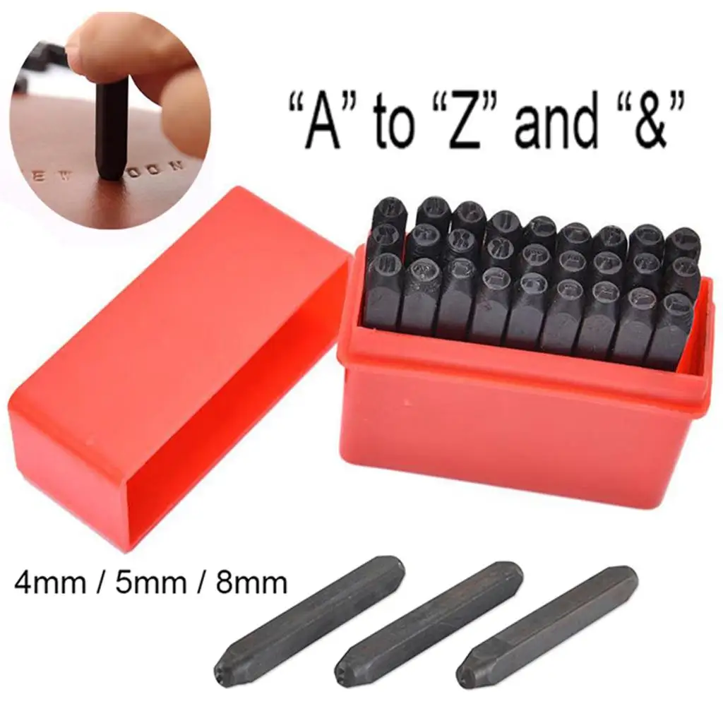 Zestaw stempli 4/5/8 z Z i narzędzie rzemieślnicze do wybijania metalu i plastiku