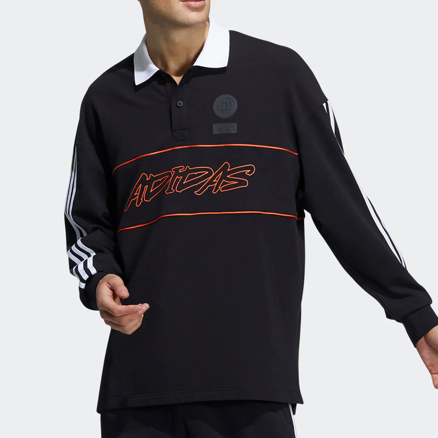 

Adidas genuine long-sleeved men's sport casual polo shirt GP0893