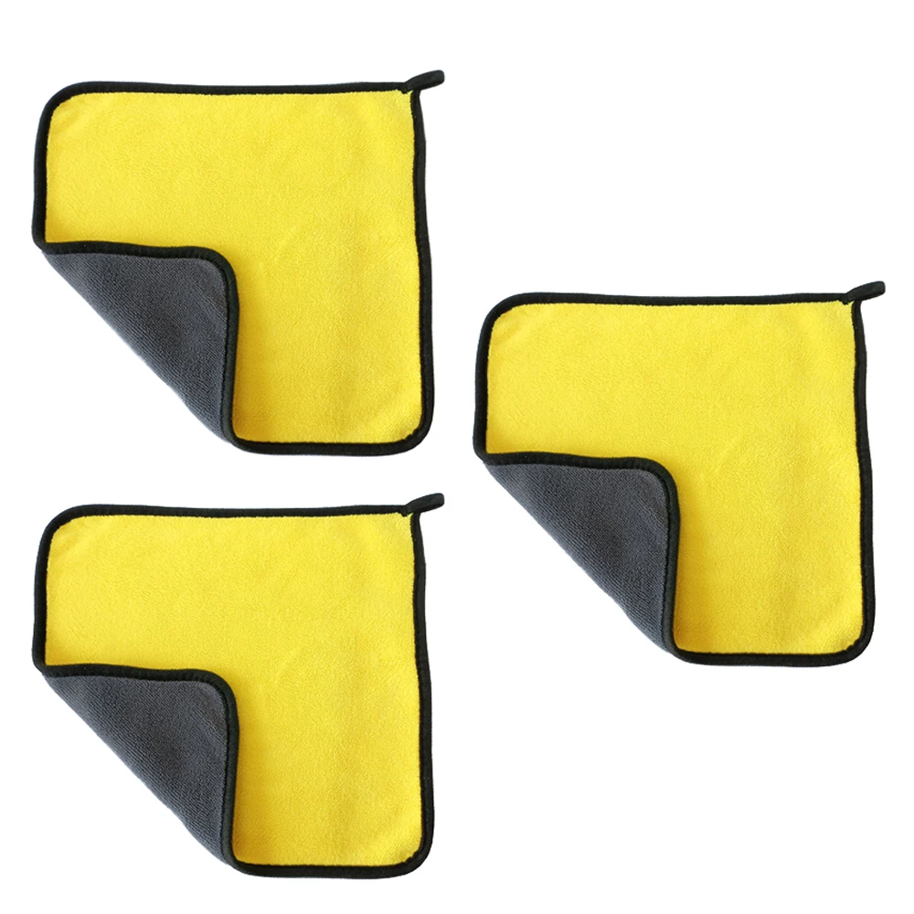 

3Pcs 30x30cm Car Microfiber Wash Towel Thicken Soft Wash Drying Towel Auto Detailing 600GSM High Absorbent Ultra-Soft Cloth C07