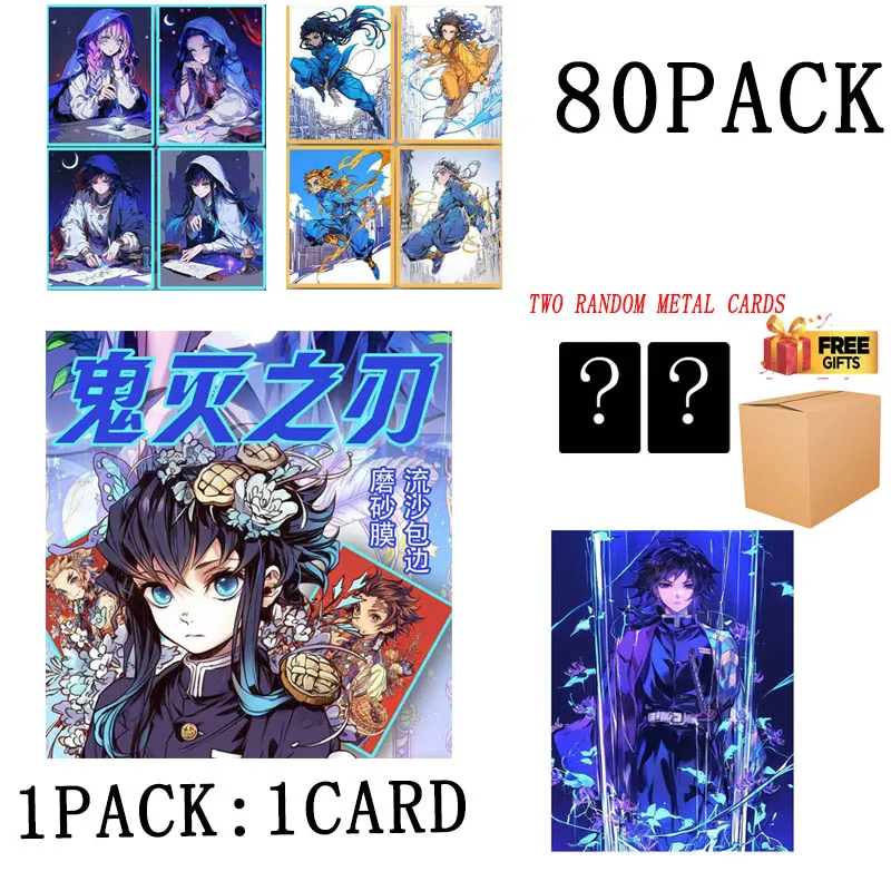 

Demon Slayer Collection Cards Booster Box Wholesales Yin Ink Press Classic Colored Paper Playing Cards Toys For Kids Adult Gift