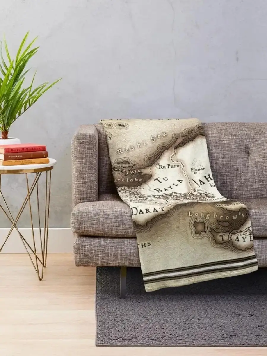 Map of Roshar Throw Blanket Soft Cozy Decor for Home Textiles Perfect Gift Idea for Fantasy Fans
