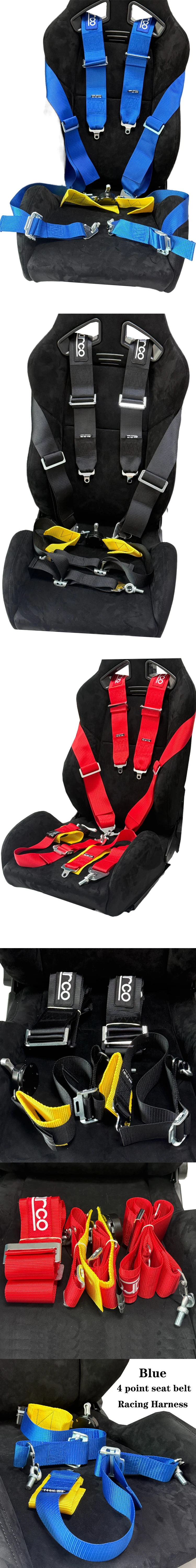 4-Punkt-Sicherheitsgurt Rennsportgurt-Halter Hochfester Auto-Sicherheitsgurt Gurtzeug Auto-Zubehör Interieur FIA Schnellverschluss – Detail 1