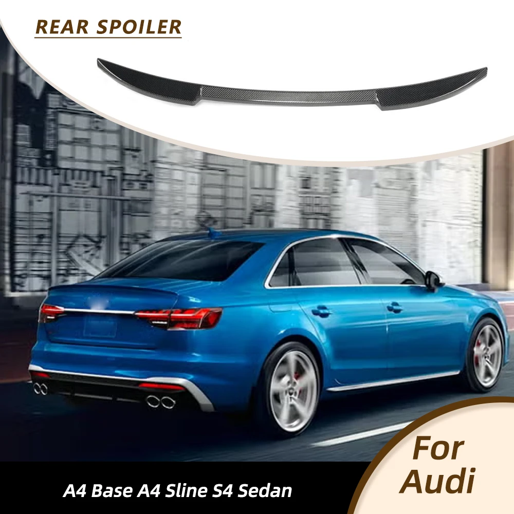 

Carbon Fiber Car Rear Racing Ttunk Spoiler for Audi A4 S4 B9 B9.5 Sedan 2016-2025 Car Rear Racing Body Kits Trunk Boot Wing Lip