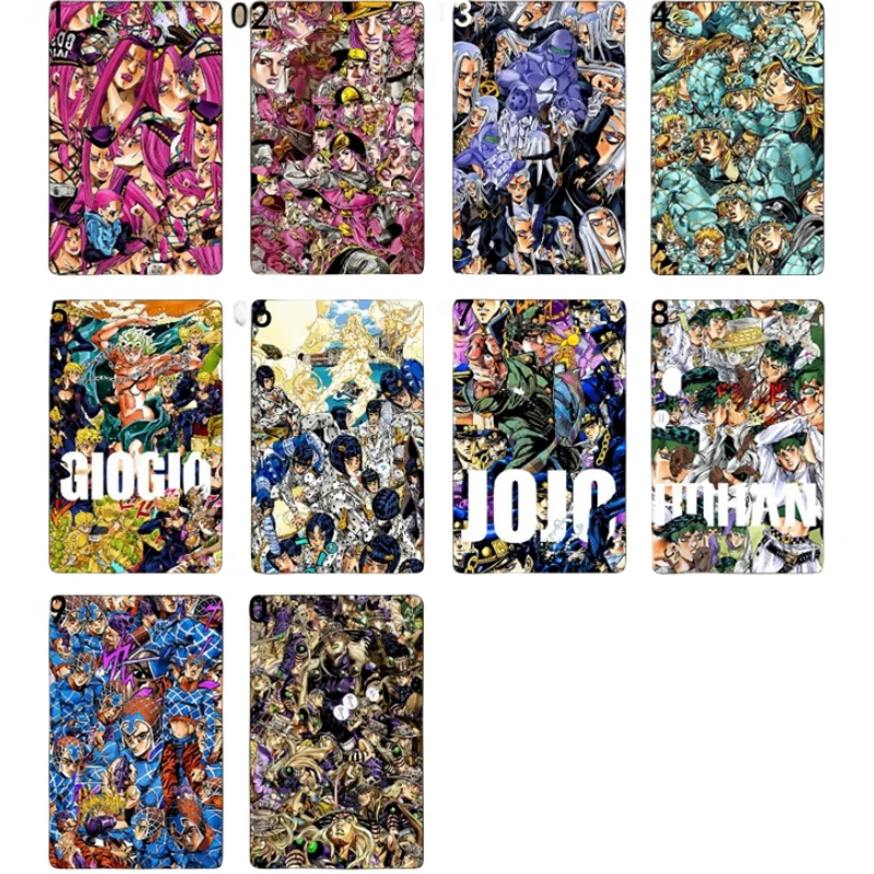 10Pcs/Set Cards Sticker JoJo's Bizarre Adventure Anime Game Characters High Definition Waterproof Crystal Sticker DIY Toys Gift