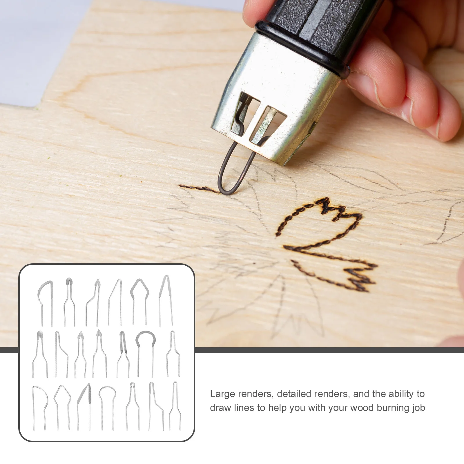 

1Set Wood Burner Pen Tip Professional Pyrography Tips Replacement Metal Heating Wire Tips for Wood Burning Tool Accessories