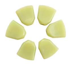 6pcs Wooden folk Electric Guitar Tuners handle Button head hat handle Plastic Trapezoid  hand Green