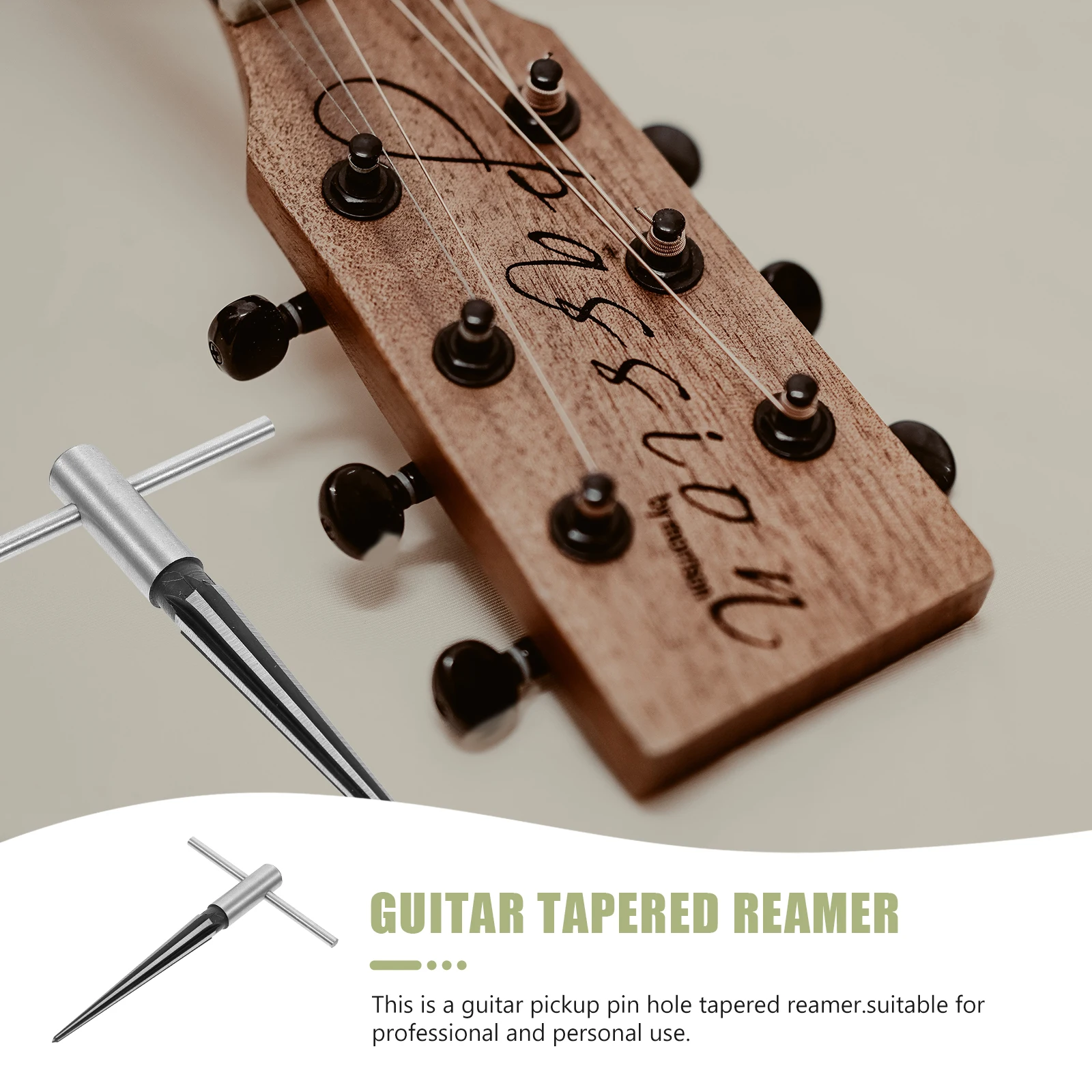 

Taper Reamer for Guitar Bridge Pin Hole Metal Luthier Tools Durable Professional Use T Handle Bridge Pin Hole Tapered Reamer