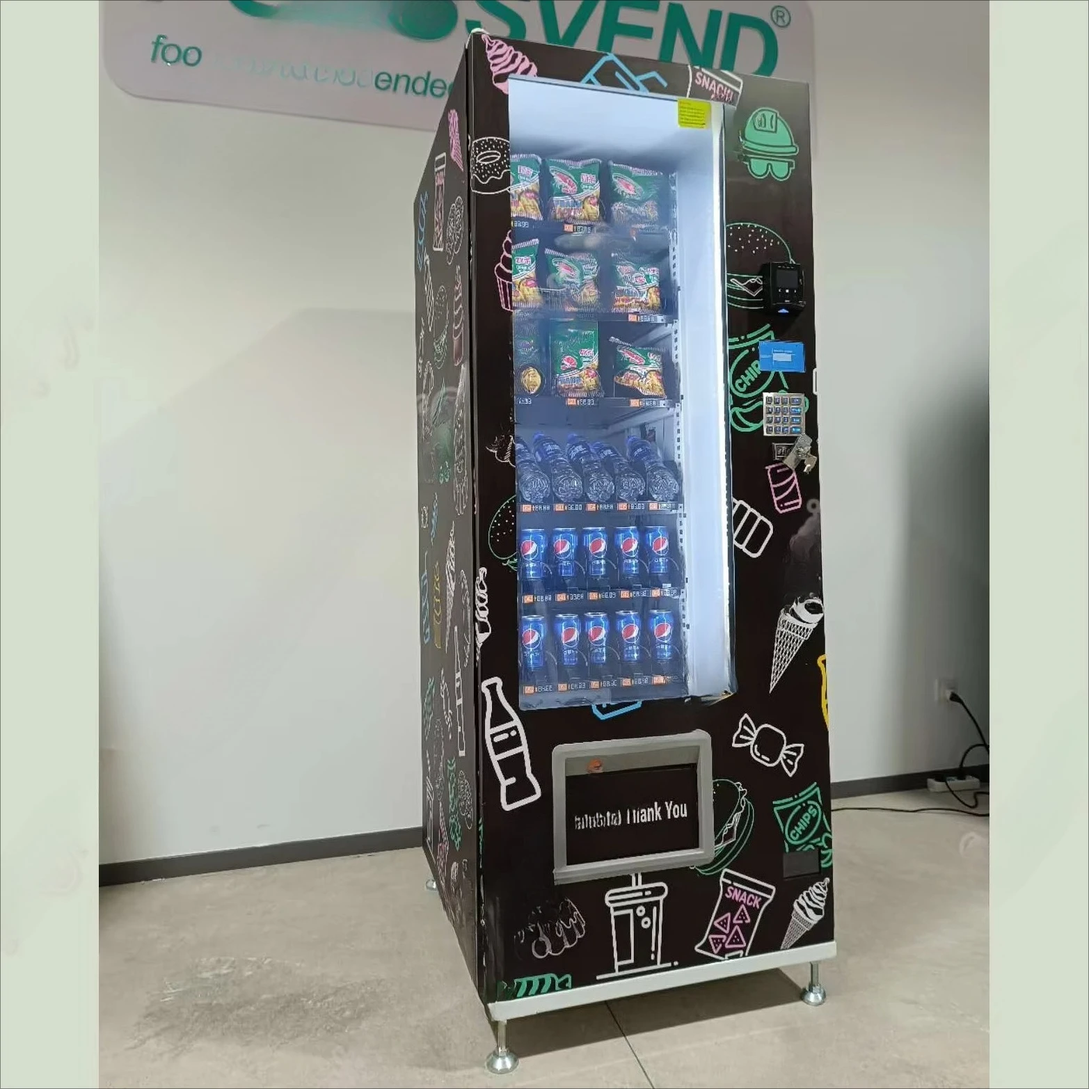 

24 Hours Self-service Vender Beer Vending Machine Snacks and Drinks Combo LED Light Water Vending Capsule Vending Machine Mini