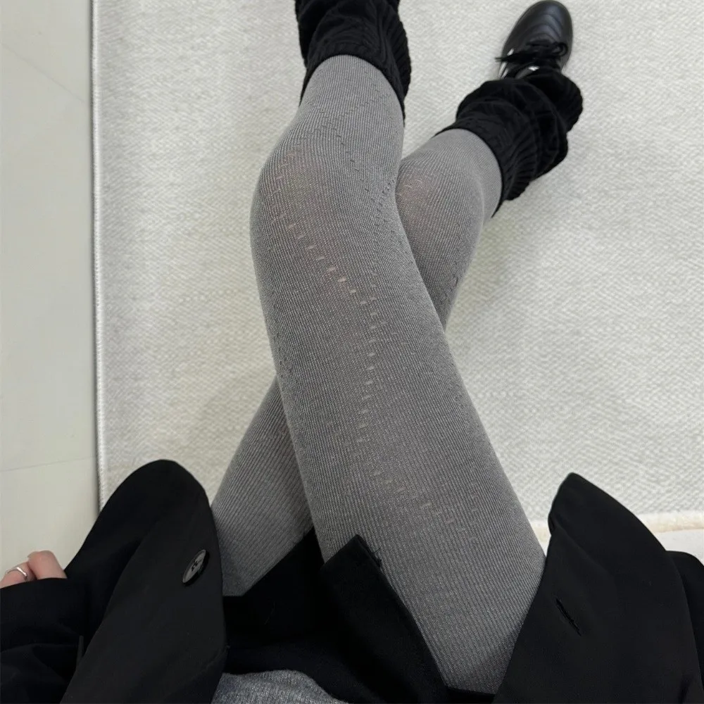Fashionable Jacquard Knitted Stockings High-elastic Skinny Fit Argyle Tights Breathable Comfortable Thermal Leggings