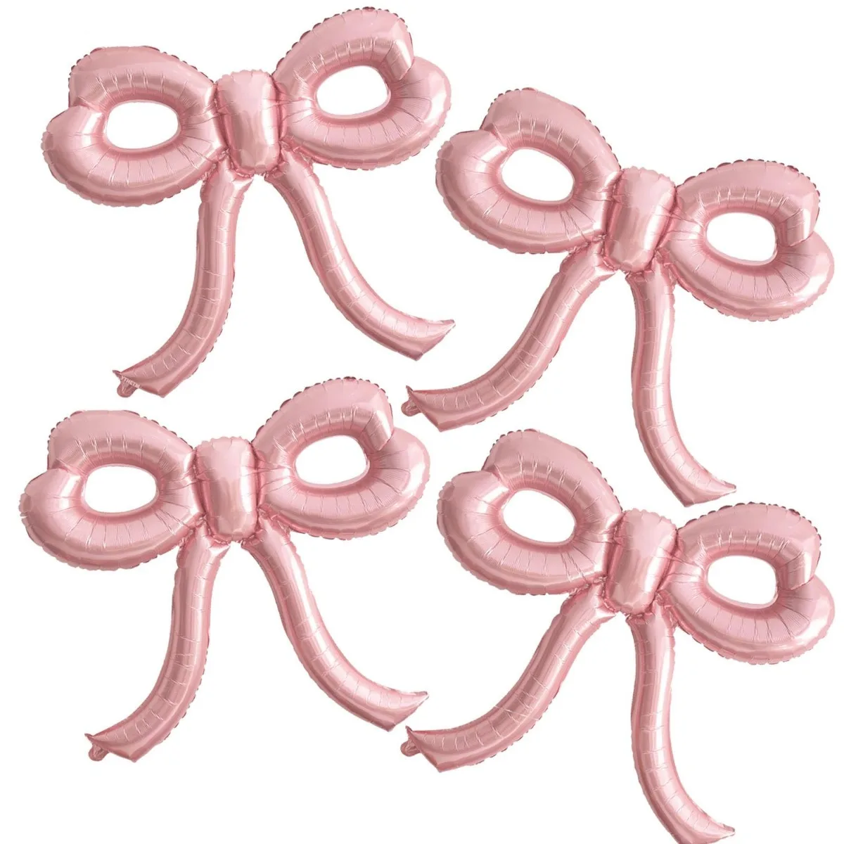 

4pcs Pink Bow Balloons Bow for Girl Women Pink Bow Birthday Giant Foil Balloon for Baby Shower Bridal Wedding Party Supplies