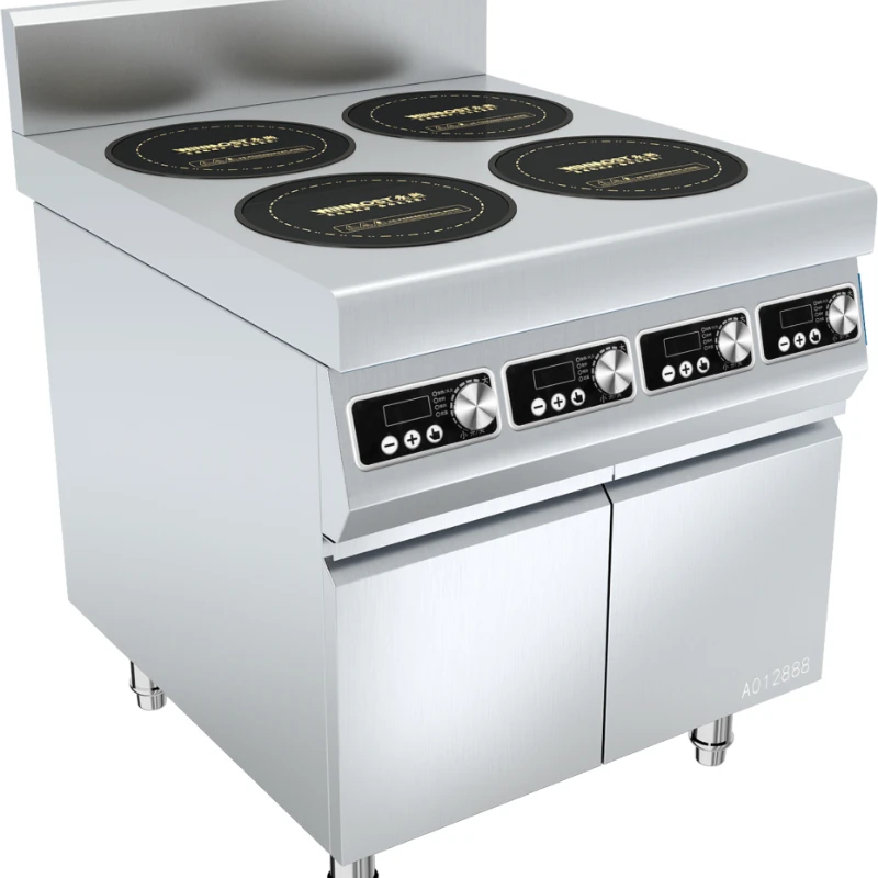 All Electric Kitchen Appliance 4 Burners Cooking Range Free Standing Induction Cooker Commercial  Use Industrial Use