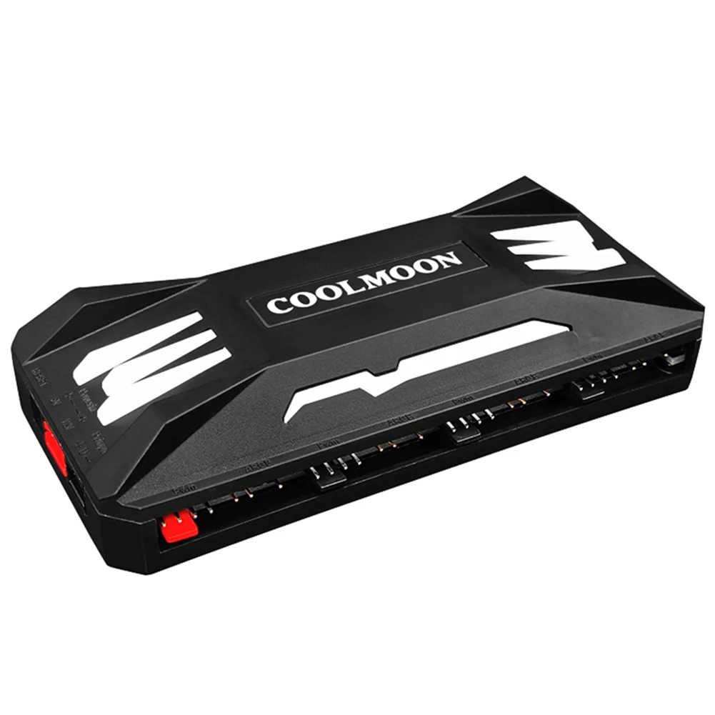 COOLMOON 4Pin PWM 5V 3Pin ARGB Lüfter RGB Controller für PC Gehäuse Chassis