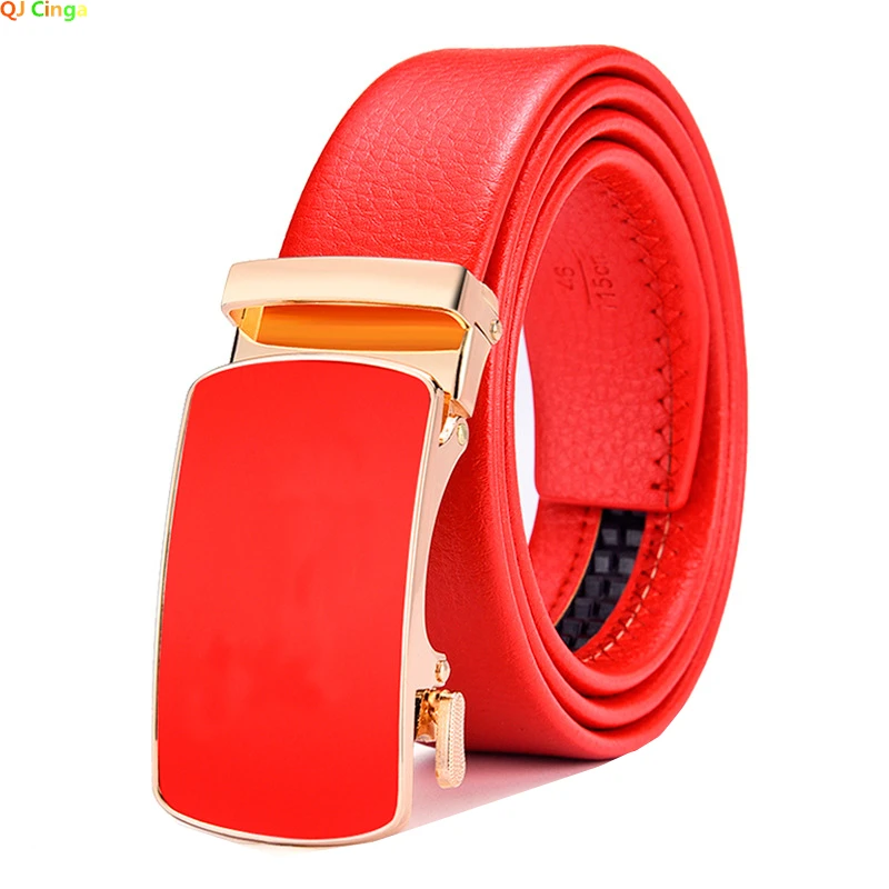 Sky Blue Automatic Buckle Belt for Both Men and Women Gold Silver Belts Fashion Hot Seller Cinturon Size 100cm-125cm