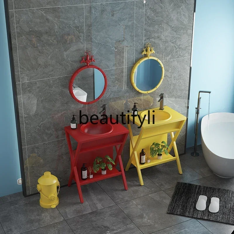 

smt03A ss Новый ретро промышленный ветровой умывальник креативный интегрированный напольный умывальник s03